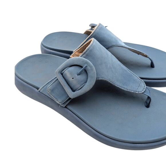 Vionic Activate RX Suede Buckle T-Strap Sandals Women's Blue Size US9.5 EU40.5 - Picture 12 of 13
